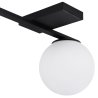 Lampa sufitowa plafon ALTA, czarna, białe klosze, nowoczesna, eklektyczna, do salonu, 2xE14