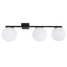 Lampa sufitowa typu plafon, ALTA, czarna konstrukcja z białymi kloszami, loft, 3xE14