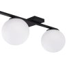 Lampa sufitowa typu plafon, ALTA, czarna konstrukcja z białymi kloszami, loft, 3xE14