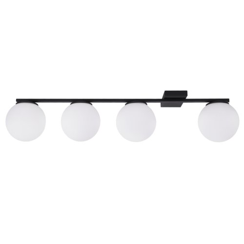 Lampa sufitowa typu plafon, ALTA, białe kule, czarna konstrukcja w stylu nowoczesnym