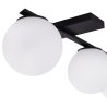 Lampa sufitowa typu plafon, ALTA, białe kule, czarna konstrukcja w stylu nowoczesnym