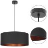 Lampa wykonana z metalu z czarnym abażurem 50cm Lampa wykonana z metalu z czarnym abażurem 50cm