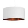 Biała klasyczna lampa wisząca z miedzianym środkiem Biała klasyczna lampa wisząca z miedzianym środkiem