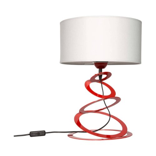 OUTLET -30% Lampka Nocna Stojąca z białym abażurem