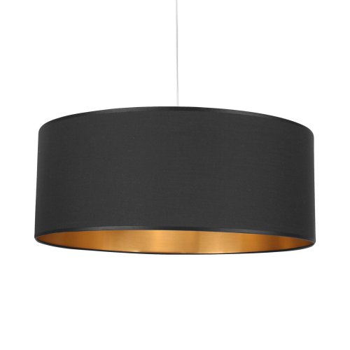OUTLET -35% Nowoczesna Lampa Wisząca Złoty Środek Abażur Czarny 50 cm