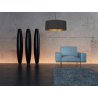 Nowoczesne wnętrze z czarną elegancką lampa wiszącą Nowoczesne wnętrze z czarną elegancką lampa wiszącą