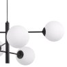 Lampa sufitowa VICENZA, wisząca, loft, czarny żyrandol molekularny, glamour, białe kule