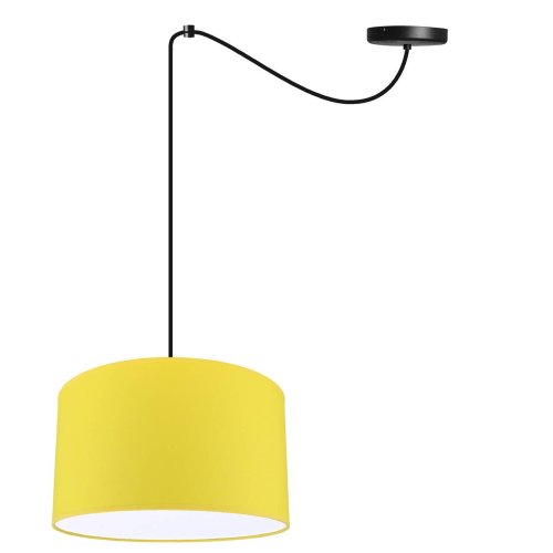 OUTLET -35% Lampa Wisząca Pojedyncza Żółta Pająk Abażur