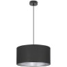 Lampa Wisząca z Białym Abażurem Srebrny Środek Lampa Wisząca z Białym Abażurem Srebrny Środek