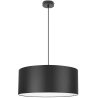 Lampa sufitowa z czarnym abażurem i białym środkiem Lampa sufitowa z czarnym abażurem i białym środkiem
