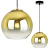 Stylowa Lampa Sufitowa ze Złotym Kloszem Kula BERGEN GOLD