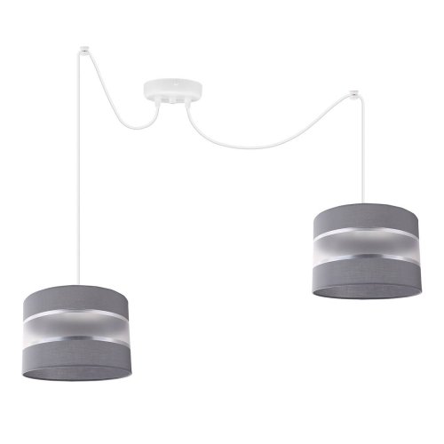 OUTLET -50% Nowoczesna Lampa Wisząca z Abażurami Dziecięca Szara