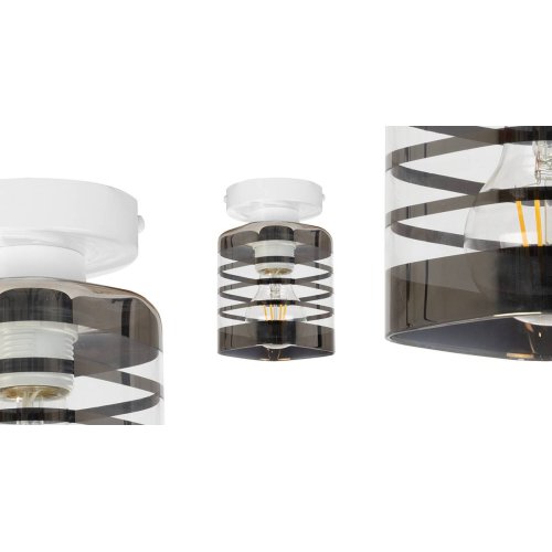 OUTLET -10% Nowoczesna Lampa Sufitowa ze Szklanym Kloszem