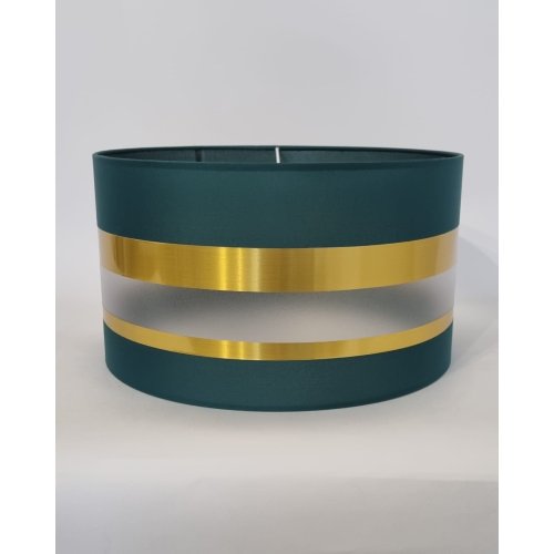 OUTLET -30% Nowoczesna Wisząca Lampa Regulowana Zielona ze Złotym Detalem