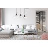 Lampa wisząca VENICE, sufitowa, potrójna, czarny pająk loft, do kuchni, salonu, pokoju, szklany