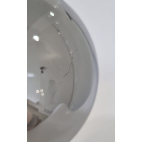 OUTLET -20% Nowoczesna Regulowana Lampa Wisząca w Stylu Loft ze Szklanym Kloszem Grafitowym