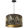 Lampa Wisząca z Eleganckim Abażurem WERONA Złocony Wzór Lampa Wisząca z Eleganckim Abażurem WERONA Złocony Wzór