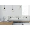 OUTET -10% Loftowa Lampa Wisząca ze Szklanym Kloszem Bezbarwnym
