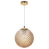 Lampa wisząca CANNES, sufitowa, pojedyncza, miodowy kryształ, kula glamour do salonu, jadalni