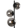 Lampa stojąca podłogowa SIENA, czarna, grafitowe szkło, potrójna, loft, do salonu, pokoju, sypialni