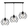 Lampa sufitowa STELLA, wisząca, żyrandol, potrójna czarna listwa, styl loftowy, nad stół i wyspę