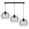 Lampa sufitowa STELLA, wisząca, żyrandol, potrójna czarna listwa, styl loftowy, nad stół i wyspę