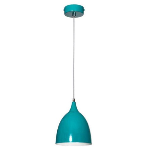 OUTLET -30% Niebieska Lampa Wisząca Metalowa