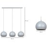 OUTLET -30% Lampa Nowoczesna Wisząca Kule Ball Szary