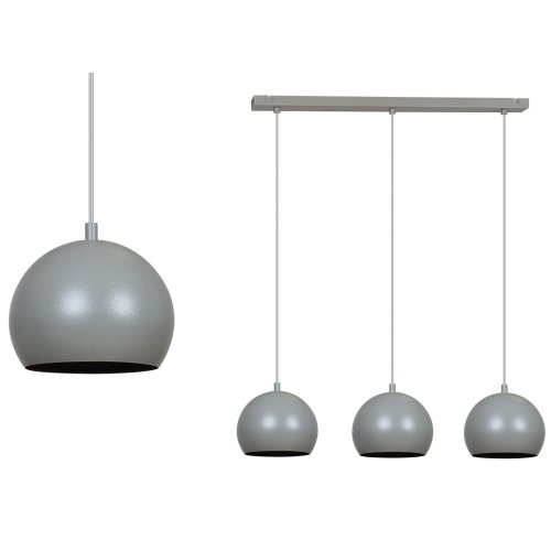 OUTLET -30% Lampa Nowoczesna Wisząca Kule Ball Szary