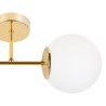 Kinkiet ścienny SIENA, złota lampa w stylu loft, biała szklana kula, do kuchni, salonu, łazienki, pojedyncza