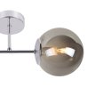 Kinkiet ścienny SIENA, lampa chrom do łazienki, salonu, kuchni, grafitowa szklana kula, nowoczesna, 1xE14