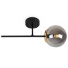 Lampa typu kinkiet, SIENA, plafon ścienny, sufitowy, czarno-złota nowoczesna konstrukcja, szklana kula