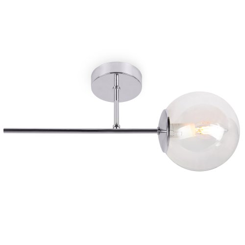 Srebrny kinkiet ścienny SIENA, plafon z chromowanym wykończeniem, nowoczesny, do salonu, łazienki