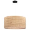Lampa sufitowa wisząca RATTAN, duży rattanowy abażur boho, naturalny, do salonu, jadalni, sypialni