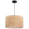 Lampa sufitowa wisząca RATTAN, okrągły abażur boho, naturalny, pojedynczy, do jadalni, salonu, sypialni