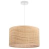 Lampa sufitowa wisząca RATTAN, żyrandol z rattanowym naturalnym abażurem, styl boho, pojedynczy