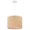 Lampa sufitowa wisząca RATTAN, pojedyncza, żyrandol z rattanowym abażurem, styl boho, 20cm, E27