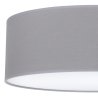 Lampa sufitowa szary plafon GAJA, okrągły klasyczny abażur z bawełny, do sypialni, salonu, pokoju