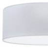 Lampa sufitowa plafon GAJA, jasnoszary okrągły abażur z bawełny, nowoczesny, na trzy żarówki, 40cm
