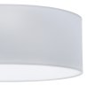Lampa sufitowa plafon GAJA, jasnoszary okrągły abażur z bawełny, nowoczesny, na trzy żarówki, 40cm