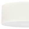 Lampa sufitowa plafon GAJA, kremowa tkanina bawełniana, okrągły abażur 40cm, do sypialni, jadalni