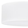 Lampa sufitowa biała plafon GAJA, duży abażur z bawełny, klasyczny, do salonu, sypialni, pokoju, 40cm