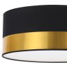 Lampa sufitowa plafon ELEGANCE, czarny abażur ze złotym wykończeniem, glamour, nowoczesny, 40cm
