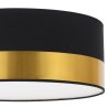 Lampa sufitowa plafon ELEGANCE, czarny abażur ze złotym wykończeniem, glamour, nowoczesny, 40cm