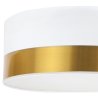Lampa sufitowa plafon ELEGANCE, biały abażur ze złotymi akcentami chrom, glamour, do salonu, pokoju