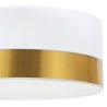 Lampa sufitowa plafon ELEGANCE, biały abażur ze złotymi akcentami chrom, glamour, do salonu, pokoju