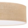 Lampa sufitowa typu plafon JUTA, beżowa, okrągły abażur 50cm, boho, nowoczesna, na trzy żarówki E27