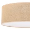Lampa sufitowa typu plafon JUTA, beżowa, okrągły abażur 50cm, boho, nowoczesna, na trzy żarówki E27