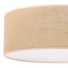 Lampa sufitowa plafon boho JUTA, naturalny jutowy abażur 40cm, okrągły, do sypialni, salonu, przedpokoju