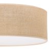 Lampa sufitowa plafon boho JUTA, naturalny jutowy abażur 40cm, okrągły, do sypialni, salonu, przedpokoju